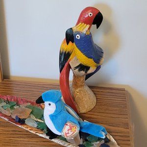 Ty Beanie Babies *RARE ERROR STAMP* Rocket Blue Jay Bird 1997 (Retired)